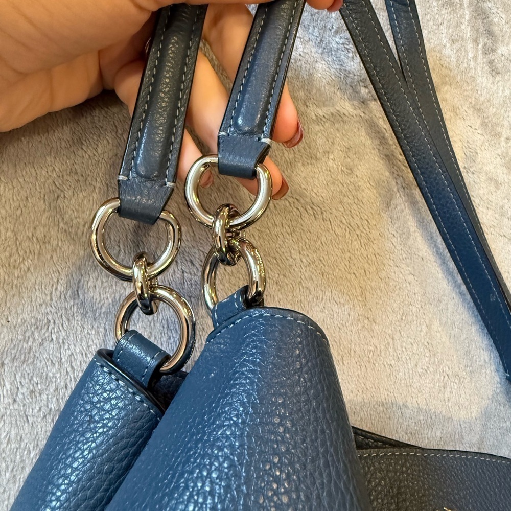 Coach Blue Leather Women's Bag - Picture 8 of 9